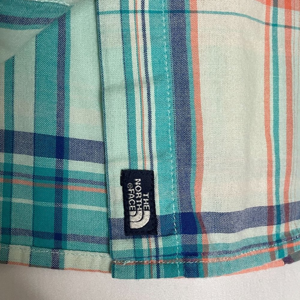 4/$25 The North Face Shirt Cotton Plaid Long Sleeve Button Down Womens Sz S - Picture 10 of 12